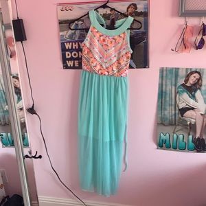 Turquoise prom dress